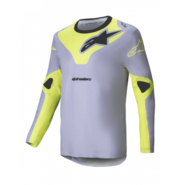 MAILLOT MX ALPINESTARS RACER VEIL ADULTE GRIS / JAUNE