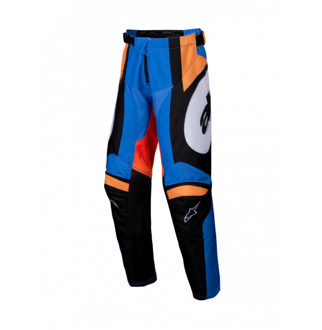 PANTALON MX ALPINESTARS RACER MELT ENFANT ORANGE / BLEU