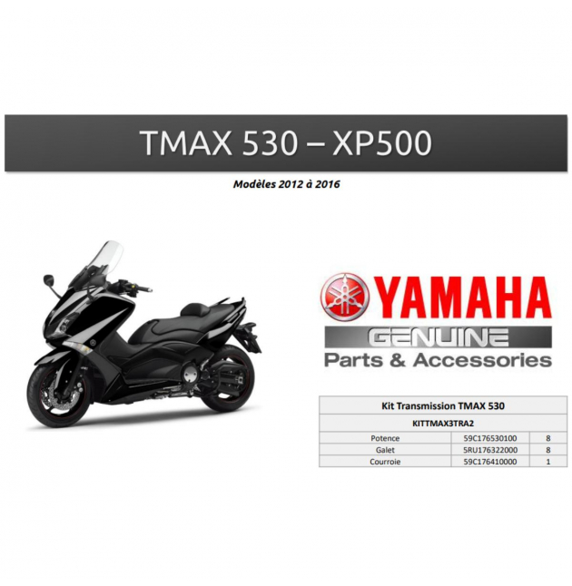 KIT TRANSMISSION ORIGINE YAMAHA TMAX 530 2012 - 2016