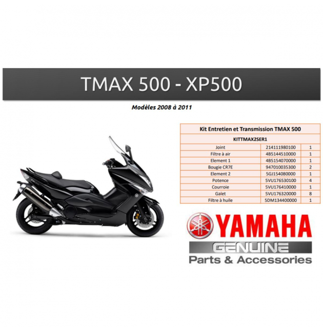 KIT ENTRETIEN & TRANSMISSION ORIGINE YAMAHA TMAX 500 2008 - 2011