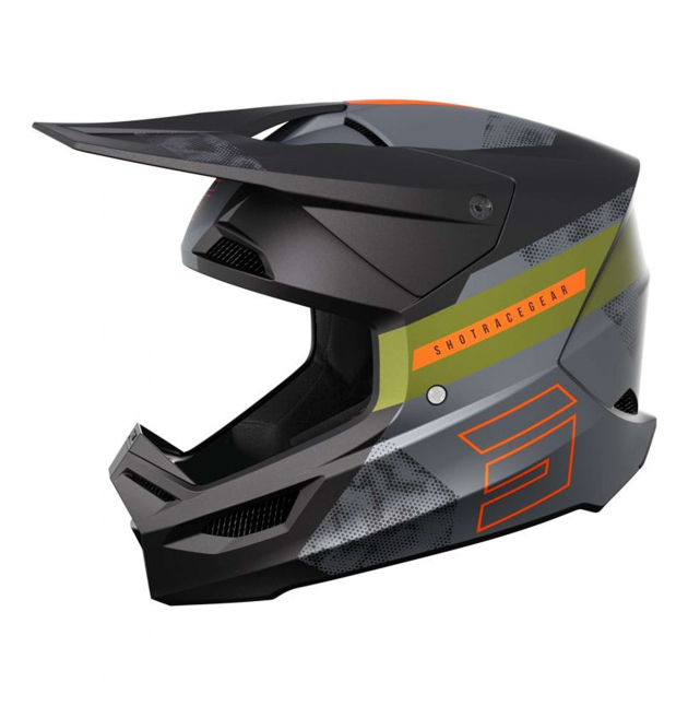 CASQUE MX SHOT FURIOUS PATROL NOIR / KAKI MAT