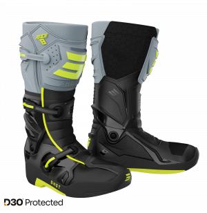 BOTTES MX SHOT RACE 8 NOIR / JAUNE FLUO