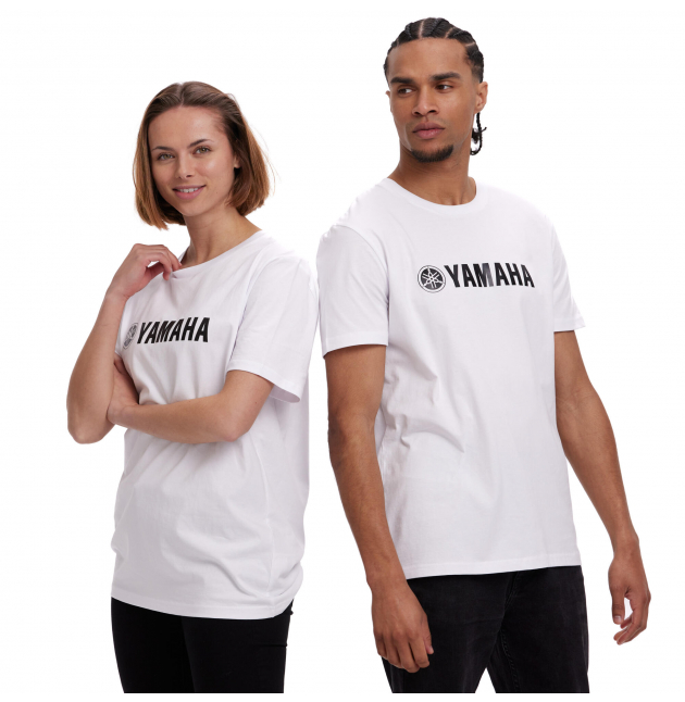 T-SHIRT YAMAHA UNISEXE BLANC CANTE